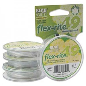 Flexrite 49 Strand Pearl Silver 0.45mm - 9.1m