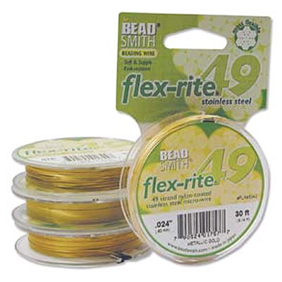 Flexrite 49 Strand Sation Gold 0.6mm - 9.1m