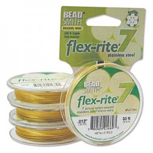 Flexrite 7 Strand Satin Gold 0.3mm - 9.1m