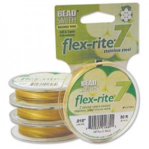 Flexrite 7 Strand Satin Gold 0.45mm - 9.1m