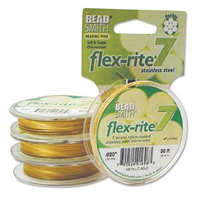 Flexrite 7 Strand Satin Gold 0.5mm - 9.1m