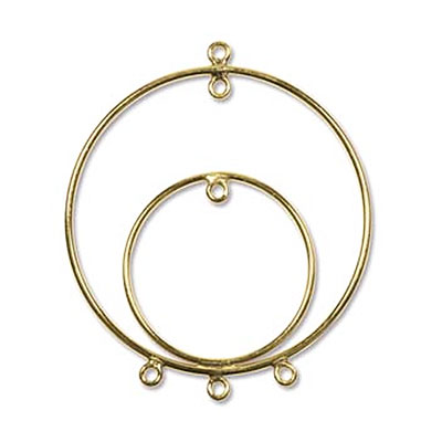 G/f Double Hoop 3 Rings 32mm (14K 골드)