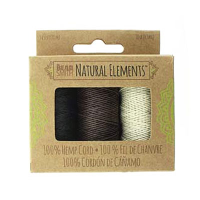 Hemp 3 color Box Black Natural Brown 0.5mm - 18m