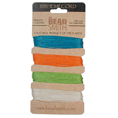 Hemp 4Color Card 10Lb Test Bright Colrs 0.5mm - 50m