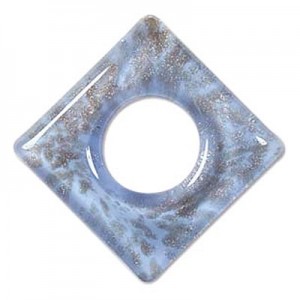 Diamond Pendant 46x46mm Blue-1개