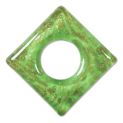 Diamond Pendant 46x46mm Green-1개