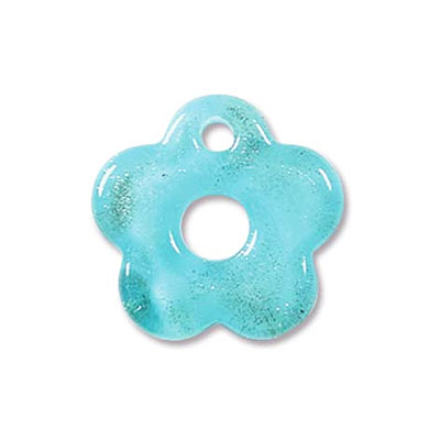 Flower Earring 17x17mm Turquoise-2개