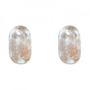 Dog Tag Earring 13x20mm White-2개