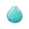 Round Earring 19x20mm Turquoise-2개