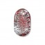 Dog Tag Earring 13x20mm Red-2개