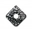 Diamond Earring 24x24mm Black-2개