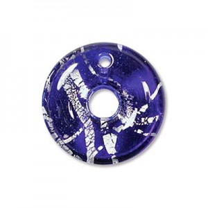 Donut Earring 19x19mm Blue-2개