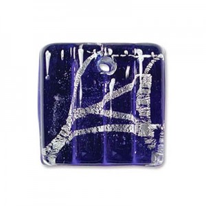 Square Earring 20x20mm Blue-2개