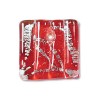 Square Earring 20x20mm Red-2개