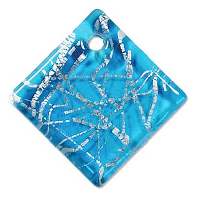 Diamond Pendant 46x46mm Turquoise-1개