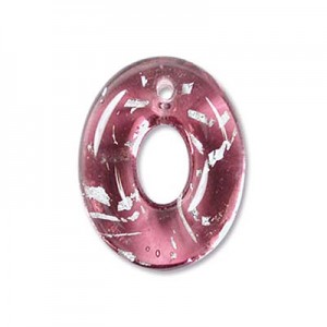 Donut Ovl Earring 17x21mm Purple-2개