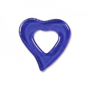Heart Earring 19x20mm Blue-2개