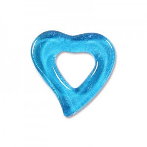 Heart Earring 19x20mm Turquoise-2개