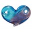 Heart Pndnt 2 Hl 42x27mm Turquoise-1개
