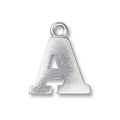 Pewter Letter Charm A 19mm - 3개