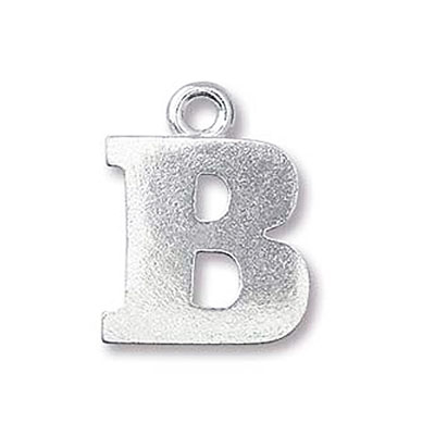 Pewter Letter Charm B 19mm - 3개