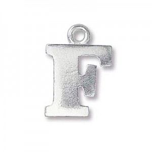 Pewter Letter Charm F 19mm - 3개