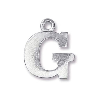 Pewter Letter Charm G 19mm - 3개