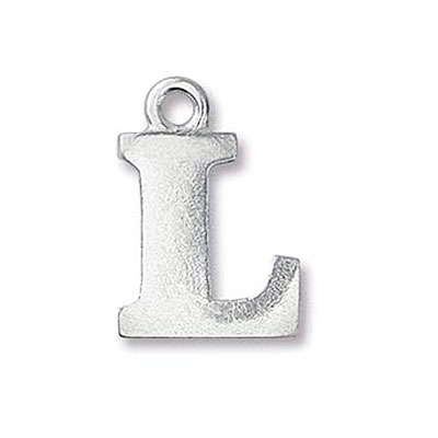 Pewter Letter Charm L 19mm - 3개