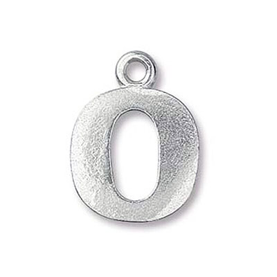 Pewter Letter Charm O 19mm - 3개