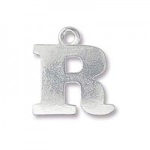 Pewter Letter Charm R 19mm - 3개