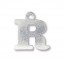 Pewter Letter Charm R 19mm - 3개