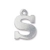 Pewter Letter Charm S 19mm - 3개