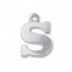 Pewter Letter Charm S 19mm - 3개