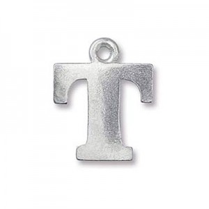 Pewter Letter Charm T 19mm - 3개