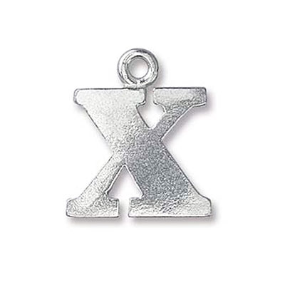 Pewter Letter Charm X 19mm - 3개