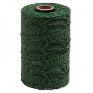 Irish Waxed Linen Green 4ply 0.7mm - 91m