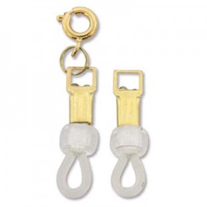 King Link Eye Glass Holder Clear Bead/ Gold Metal - 1조(2개)