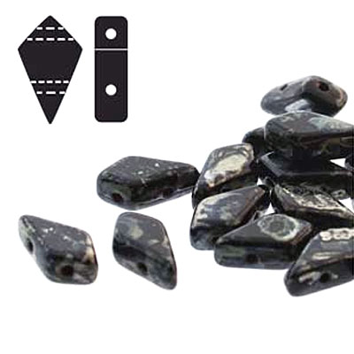 9x5mm 2hl Kite Bead Jet Picasso - 50g(약250개)