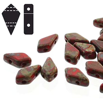 9x5mm 2hl Kite Bead Red Trav - 50g(약250개)