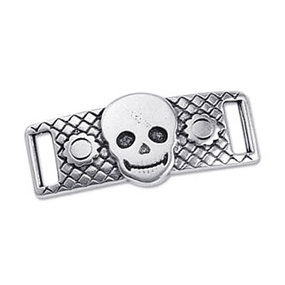 A/s Id Bracelet Skull 40x14mm Id-10x3mm -5개