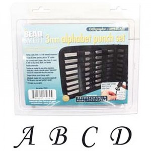 Calligraphic Uppercase Punch 27pc Set W/case(3mm)