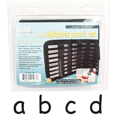 Comic Lowercase Punch 27pc Set W/case(3mm)