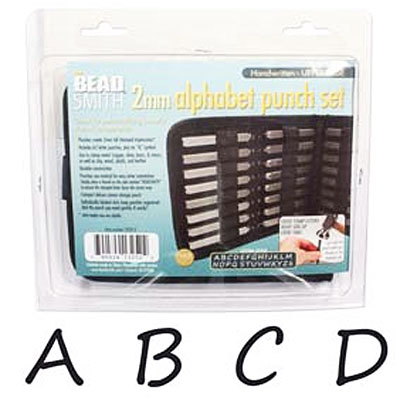 Handwritten Uppercase Punch 27pc Set W/case(2mm)