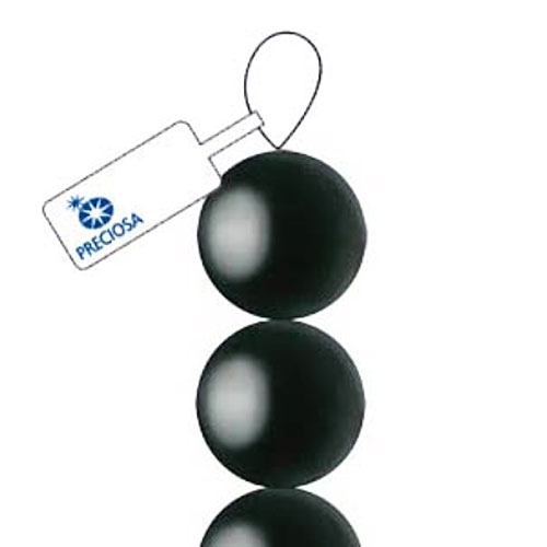 Preciosa Maxima 6mm Pearl Round-black - 63개