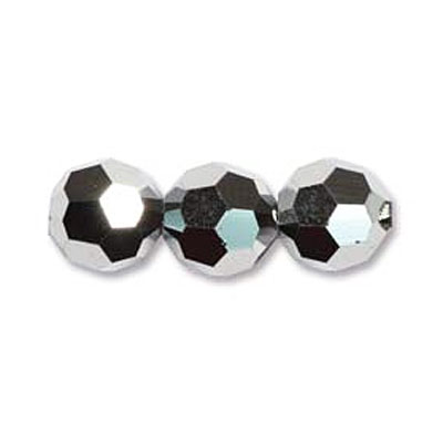 M.c. Round 8mm Jet Hematite-24개