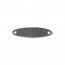 S/s 24x6mm Connector Oval W/2holes (은92.5%) - 4개