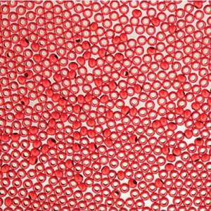 8/0 Metal Seed Bead Red 3mm-약 1000개