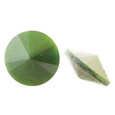 Matubo Rivoli 14mm Leaf Green Pearl - 6개