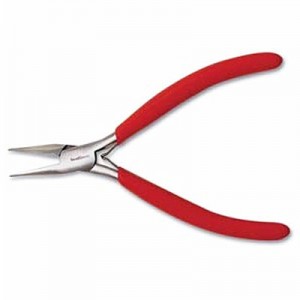 120mm Serrated Chainnose With Spring Red Pvc