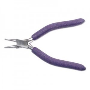 Wire Work Plier Roundnose 6.5 Purple Cushion Grip